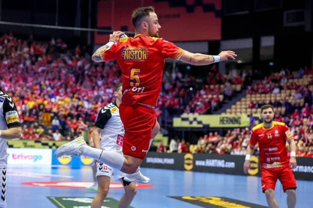 20.01.2026, Handball, Men s EHF EURO 2026, Nordmazedonien - Rumänien, Jyske Bank Boxen in Herning, Dänemark, Preliminary Round: Ionut Nistor Ionita (Romania 05) Dänemark