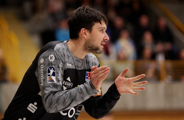 20.01.2026, Deutschland, Asperg, Handball TVB Stuttgart vs. HBW Balingen-Weilstetten, Daniel Rebmann (HBW)