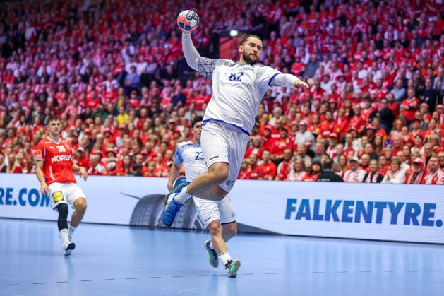 20.01.2026, Handball, Men s EHF EURO 2026, Dänemark - Portugal, Jyske Bank Boxen in Herning, Dänemark, Preliminary Round: Jenilson Varela Monteiro (Portugal 11) Dänemark