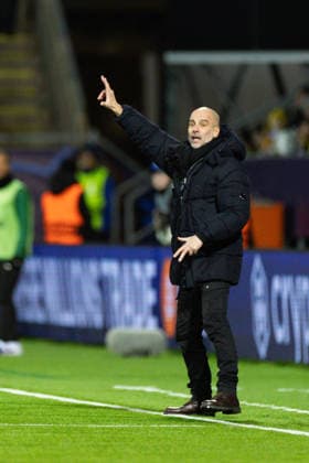 Head coach of Manchester City, Pep Guardiola are seen during the UEFA Champions League football match between Bodo Glimt and Manchester City at Aspmyra in Bodo, Norway. Copyright: xAnexFrosakerx xSPPx Sportspressphoto_SPR83614