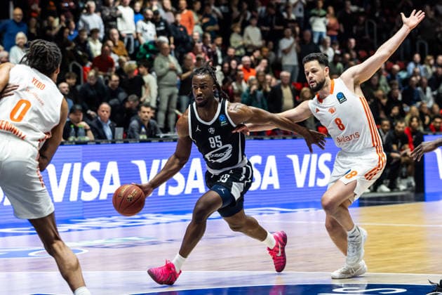 GER, BKT EuroCup, Saison 2025 2026, Niners Chemnitz - Cosea JL Bourg-en-Bresse. 20.01.2026, Messe, Chemnitz, GER, BKT EuroCup, Saison 2025 2026, Niners Chemnitz - Cosea JL Bourg-en-Bresse. Adam Mokoka (Cosea JL Bourg-en-Bresse 95) Foto Alexander Trienitz Chemnitz Messe Sachsen Deutschland