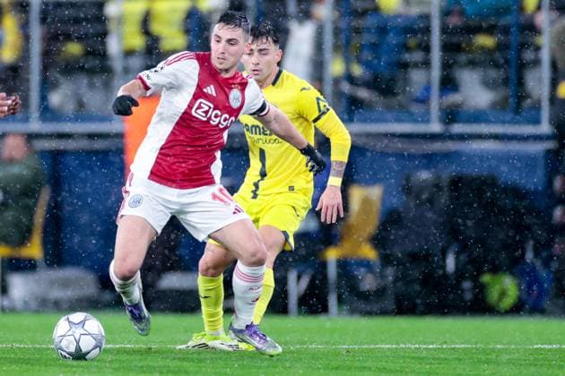 VILLARREAL , 20- 01-2026 , Estadio de la Ceramica, Season 2025 2026, UEFA Champions League match between Villarreal and Ajax. Picture shows Ajax player Oscar Gloukh Villarreal - Ajax  x200955917x Copyright: