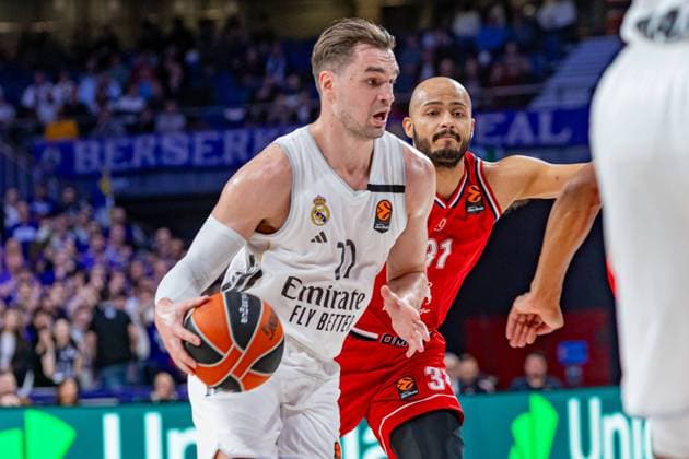 20th January 2026; Movistar Arena; Madrid, Spain; Turkish Airlines Euroleague Basketball; Spain, Real Madrid vs EA7 Emporio Armani Milan; Mario Hezonja (Real Madrid) Euroleague Basketball Real Madrid vs Olimpia Milano 900 Cordon Press  900 CordonxPress LOF - Euroleague Basketball Real Madrid vs Olimpia Milano