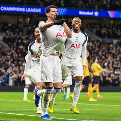 Dominic Solanke of Tottenham Hotspur celebrates scoring Tottenham Hotspur second goal during the UEFA Champions League match between Tottenham Hotspur and Borussia Dortmund at Tottenham Hotspur Stadium, London, England on 20 January 2026. Copyright: xPhilxHutchinsonx 44430013