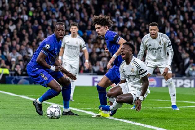 UEFA Champions League soccer match Real Madrid vs Monaco at Santiago Bernabeu stadium in Madrid, Spain. 20 January 2026 Vinicius Jr 900 Cordon Press  900 CordonxPress LOF - Champions League Real Madrid vs Monaco