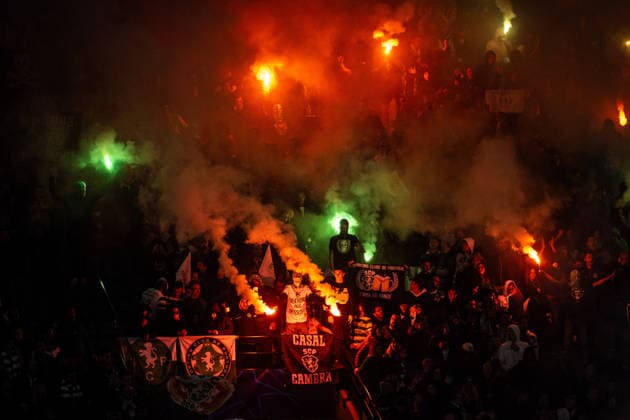 January 20, 2026, Lisbon, Lisbon, Portugal: LISBON, PORTUGAL - JANUARY 20: Sporting CP fans with some firework during the UEFA Champions League 2025 26 League Phase MD7 match between between Sporting CP and Paris SG, at Jose Alvalade Stadium on January 20, 2026 in Lisbon, Portugal Lisbon Portugal - ZUMAl192 20260120_zsp_l192_047 Copyright: xMiguelxLemosx
