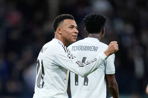 January 20, 2026, Madrid, Madrid, Spain: Kylian Mbappe of Real Madrid CF celebrates a goal during UEFA Champions League 2025 26 League Phase MD7 football match played between Real Madrid and AS Monaco at Bernabeu stadium on January 20, 2026, in Madrid, Spain. Madrid Spain - ZUMAa181 20260120_zaa_a181_135 Copyright: xDennisxAgyemanx