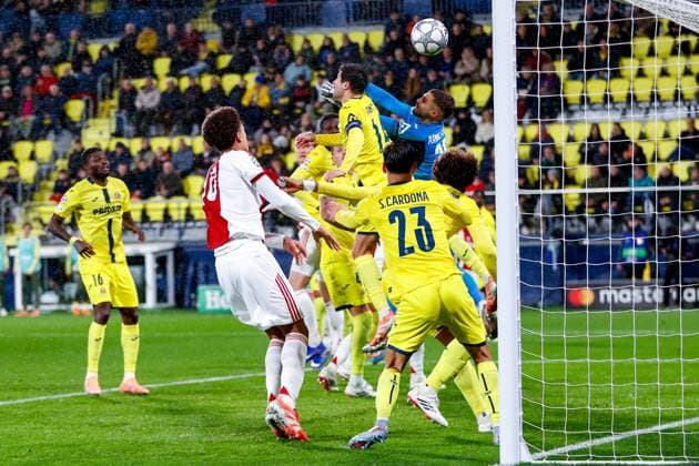 VILLARREAL , 20- 01-2026 , Estadio de la Ceramica, Season 2025 2026, UEFA Champions League match between Villarreal and Ajax. Picture shows Ajax player Oscar Gloukh scored 1-1 Villarreal - Ajax  x200956833x Copyright: