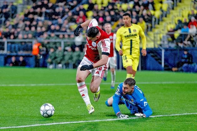 VILLARREAL , 20- 01-2026 , Estadio de la Ceramica, Season 2025 2026, UEFA Champions League match between Villarreal and Ajax. Picture shows Ajax player Oscar Gloukh Villarreal - Ajax  x200957532x Copyright: