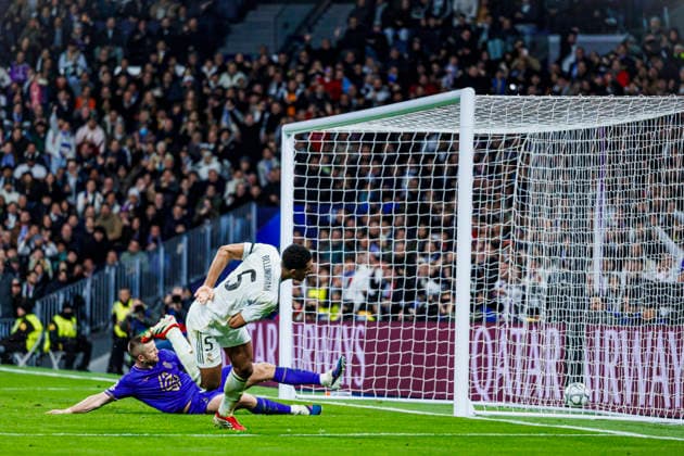 Real Madrid CF vs AS Monaco FC - UEFA Champions League - 20 01 2026 Jude Bellingham of Real Madrid CF celebrates his goal during the UEFA Champions League match between Real Madrid CF and AS Monaco FC at Santiago Bernabeu Stadium on January 20, 2026 in Madrid, Spain. Madrid Spain Copyright: xMarinaxFrutos PGSxPhotoxAgencyx