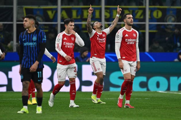 Gabriel Jesus of Arsenal F.C. celebrates after scoring the goal of 1-2 during the UEFA Champions League phase day 7 football match between F.C. Inter and Arsenal F.C. at the San Siro Stadium on January 20, 2026 in Milan, Italy.  Copyright: xDomenicoxCippitelli IPAxSportx xipa-agency.netx xx IPA_70344522 IPA_Agency_IPA70344522