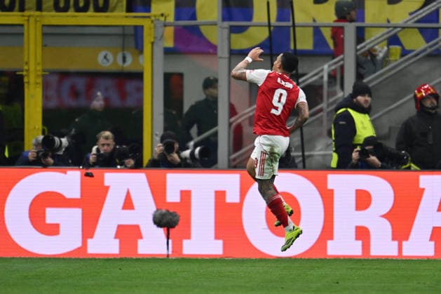 Gabriel Jesus of Arsenal F.C. celebrates after scoring the goal of 1-2 during the UEFA Champions League phase day 7 football match between F.C. Inter and Arsenal F.C. at the San Siro Stadium on January 20, 2026 in Milan, Italy.  Copyright: xDomenicoxCippitelli IPAxSportx xipa-agency.netx xx IPA_70344831 IPA_Agency_IPA70344831