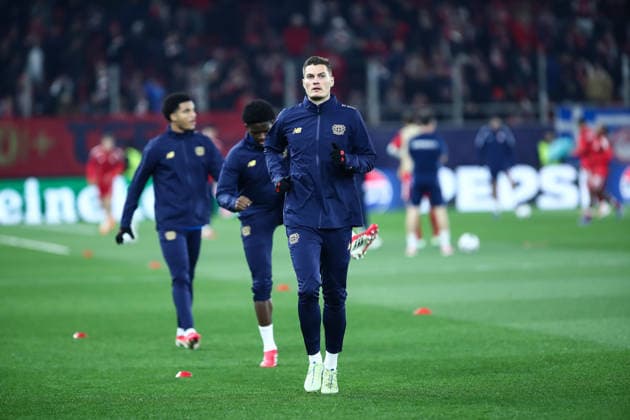 January 20, 2026, Piraeus, Piraeus, Greece: 14 PATRIK SCHICK of Bayer Leverkusen in action during the UEFA Champions League, League Phase, Matchday 7 game between Olympiacos and Bayer 04 Leverkusen at Georgios Karaiskakis Stadium on January 20, 2026, in Piraeus, Greece. Piraeus Greece - ZUMAk160 20260120_zip_k160_004 Copyright: xStefanosxKyriazisx