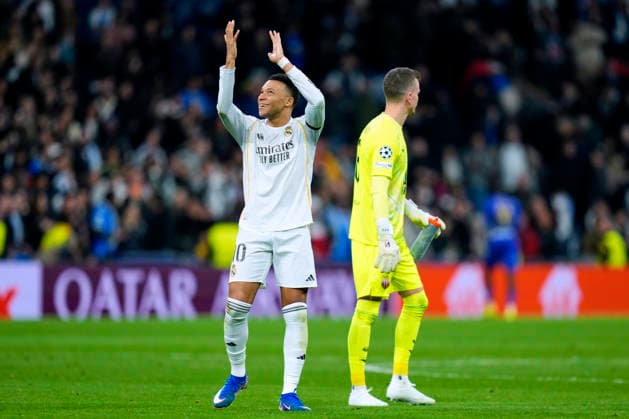 ESP: Real Madrid v AS Monaco. UEFA Champions League. Matchday 7 Kylian Mbappe of Real Madrid CF greets the fans at full time during the UEFA Champions League match, between Real Madrid and AS Monaco, Matchday 7, played at Santiago Bernabeu Stadium on January 20, 2026 in Madrid, Spain. kpng Copyright: xCesarxCebollax xPRESSINx PS_260120_RMA_MON_2526_087