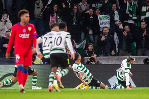 Sporting Clube de Portugal v Paris Saint-Germain - UEFA Champions League 2025 26 League Phase MD7 Luis Suarez of Sporting CP celebrates his goal during the UEFA Champions League 2025 26 League Phase MD7 match between Sporting CP and Paris SG at Jose Alvalade Stadium in Lisbon, Portugal, on January 20, 2026. Lisbon Lisbon Portugal  Copyright: xMiguelxLemosx originalFilename:lemos-sporting260120_npfoc.jpg