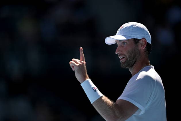 TENNIS AUSTRALIAN OPEN, Quentin Halys of France during the Men™s 2nd round match against Daniil Medvedev of Russia on day 4 of the 2026 Australian Open tennis tournament at Melbourne Park in Melbourne, Wednesday, January 21, 2026. ( NO ARCHIVING MELBOURNE VICTORIA AUSTRALIA  Copyright: xLUKASxCOCHx 20260121190003051320