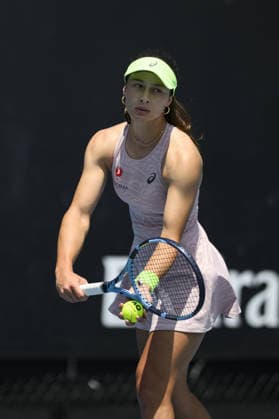 Australian Open 2026 MELBOURNE, AUSTRALIA - JANUARY 20: Zeynep Sonmez (TUR) in action against Anna Bondar (HUN) (not seen) during round 2 of the Australian Open grand slam tennis tournament at Melbourne Park in Melbourne, Australia on January 21, 2026 Mark Avellino Anadolu Melbourne Australia. Editorial use only. Please get in touch for any other usage.  Copyright: x2026xAnadoluxMarkxAvellinox