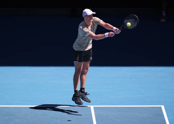 Yannick Hanfmann (GER), Australian Open 2026, Melbourne Park, Melbourne, Victoria, Australia. Copyright: xJuergenxHasenkopfx