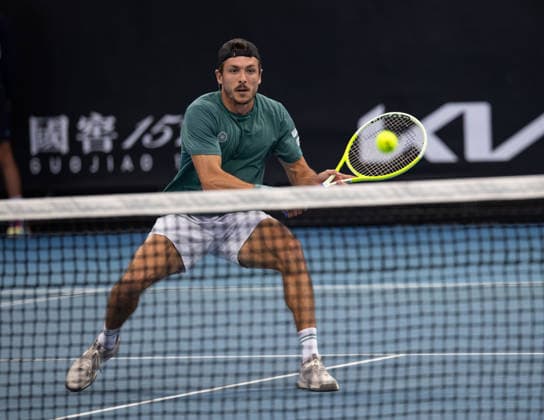 Jakob Schnaitter (umgedrehte Kappe), Mark Wallner, Herren Doppel, Men s Doubles, Australian Open 2026, Melbourne Park, Melbourne, Victoria, Australia. Copyright: xJuergenxHasenkopfx
