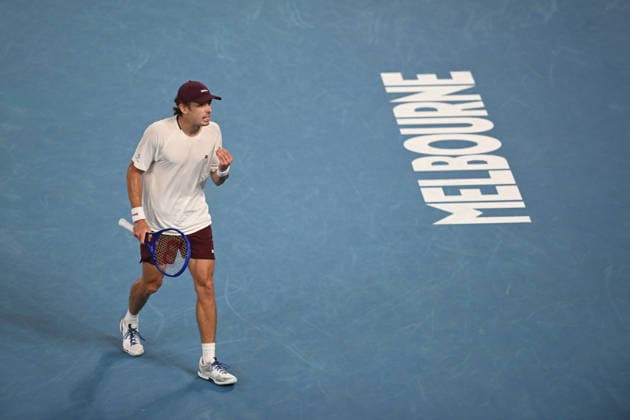 TENNIS AUSTRALIAN OPEN, Alex de Minaur of Australia in action during the Men™s 2nd round match against Hamad Medjedovic of Serbia on day 4 of the 2026 Australian Open tennis tournament at Melbourne Park in Melbourne, Wednesday, January 21, 2026. ( NO ARCHIVING MELBOURNE VICTORIA AUSTRALIA  Copyright: xLUKASxCOCHx 20260121161996053490