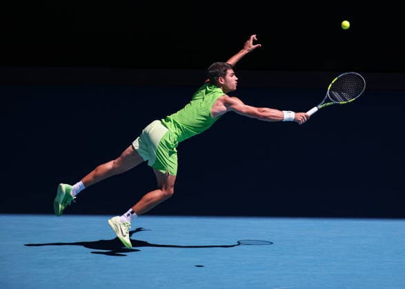 Carlos Alcaraz (ESP), Australian Open 2026, Melbourne Park, Melbourne, Victoria, Australia. Copyright: xJuergenxHasenkopfx
