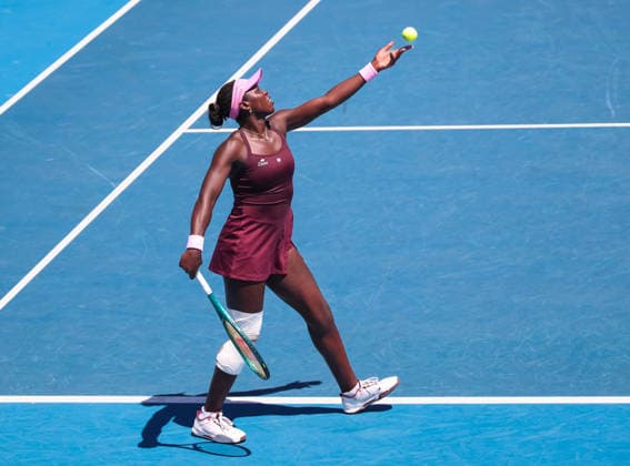 Victoria Mboko (CAN), Australian Open 2026, Melbourne Park, Melbourne, Victoria, Australia. Copyright: xJuergenxHasenkopfx
