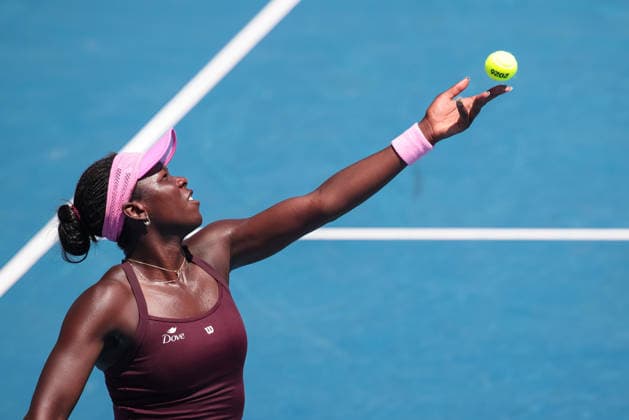 Victoria Mboko (CAN), Australian Open 2026, Melbourne Park, Melbourne, Victoria, Australia. *** Victoria Mboko CAN , Australian Open 2026, Melbourne Park, Melbourne, Victoria, Australia Copyright: xJuergenxHasenkopfx