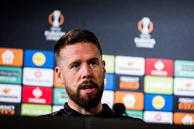 260121 Pontus Jansson during a UEFA Europa League press conference, PK, Pressekonferenz with Malmö FF on January 21, 2026 in Malmö. Photo: Petter Arvidson BILDBYRAN kod PA PA1128 fotboll football soccer fotball uefa europa league europa league presskonferens press conference malmö ff bbeng Copyright: PETTERxARVIDSON BB260121PA086