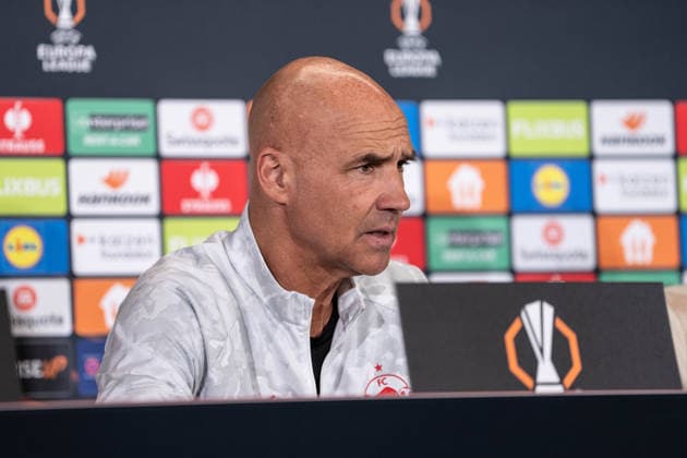 SOCCER - UEFA EL, RBS vs Basel SALZBURG,AUSTRIA,21.JAN.26 - SOCCER - UEFA Europa League, Red Bull Salzburg vs FC Basel, preview, press conference, PK, Pressekonferenz RBS. Image shows head coach Thomas Letsch (RBS).  GEPAxpictures xJulioxArellano