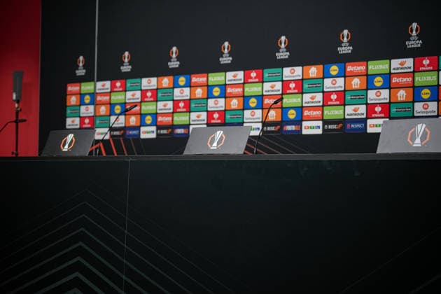 Fussball, Bundesliga, Herren, Freiburg - Europa-Park-Stadion, Europa Park Stadion,: Presse Konferenz, Europa League Spiel, Maccabi Tel-aviv, Freiburg Europa Park Stadion Baden-Württemberg Deutschland Copyright: xFINLEYxMÖRCHx