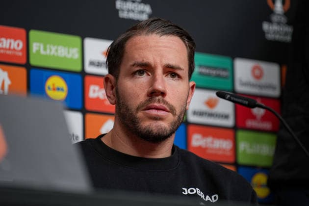 Fussball, Bundesliga, Herren, Freiburg - Europa-Park-Stadion, Europa Park Stadion,: Presse Konferenz, Europa League Spiel, Maccabi Tel-aviv, Christian Guenter (SC Freiburg, 30) Freiburg Europa Park Stadion Baden-Württemberg Deutschland Copyright: xFINLEYxMÖRCHx