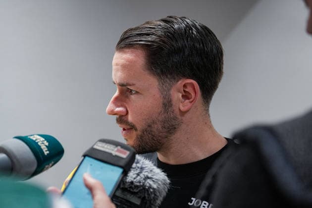 Fussball, Bundesliga, Herren, Freiburg - Europa-Park-Stadion, Europa Park Stadion,: Presse Konferenz, Europa League Spiel, Maccabi Tel-aviv, Christian Guenter (SC Freiburg, 30) Freiburg Europa Park Stadion Baden-Württemberg Deutschland Copyright: xFINLEYxMÖRCHx