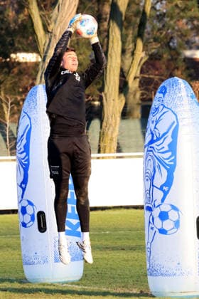 DEU, DFL, 2. FBL Hertha BSC, Training, 21.01.2026, Sportforum, Berlin, DEU, DFL, 2. FBL Hertha BSC, Training, im Bild Tjark Ernst (Hertha BSC Berlin 1) DFL - regulations prohibit any use of Photographs as image sequences and or quasi-video