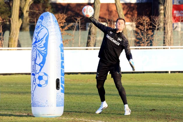 DEU, DFL, 2. FBL Hertha BSC, Training, 21.01.2026, Sportforum, Berlin, DEU, DFL, 2. FBL Hertha BSC, Training, im Bild Tjark Ernst (Hertha BSC Berlin 1) DFL - regulations prohibit any use of Photographs as image sequences and or quasi-video
