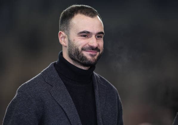 21.01.2026, Fussball UEFA Champions League, Qarabag Agdam FK - Eintracht Frankfurt, v.l., Interimstrainer Dennis Schmitt (Eintracht Frankfurt) im DAZN-Interview DFL DFB REGULATIONS PROHIBIT ANY USE OF PHOTOGRAPHS AS IMAGE SEQUENCES AND OR QUASI-VIDEO. xdcx Copyright: HMBxMedia Claus