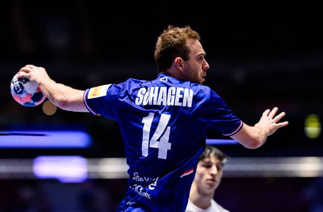 260121 Bobby Schagen of the Netherlands during the EHF European Handball Championship preliminary round match between the Netherlands and Georgia on January 21, 2026 in Malmö. Photo: Petter Arvidson BILDBYRAN kod PA PA1129 handball handboll handball handbolls-em 2026 nederländerna netherlands georgien ehf european handball championship georgia bbeng *** 260121 Bobby Schagen of the Netherlands during the EHF European Handball Championship preliminary round match between the Netherlands and Georgia on January 21, 2026 in Malmö Photo Petter Arvidson BILDBYRAN kod PA PA1129 handball handball handball handballs em 2026 nederländerna netherlands georgien ehf european handball championship georgia bbeng  Copyright: PETTERxARVIDSON BB260121PA115
