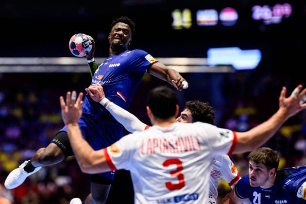 260121 Reinier Taboada of the Netherlands during the EHF European Handball Championship preliminary round match between the Netherlands and Georgia on January 21, 2026 in Malmö. Photo: Petter Arvidson BILDBYRAN kod PA PA1129 handball handboll handball handbolls-em 2026 nederländerna netherlands georgien ehf european handball championship georgia bbeng Copyright: PETTERxARVIDSON BB260121PA116