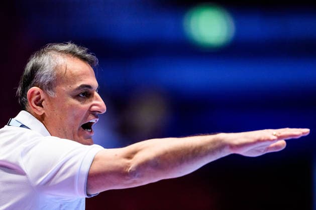 260121 Coach Tite Kalandadze of Georgia during the EHF European Handball Championship preliminary round match between the Netherlands and Georgia on January 21, 2026 in Malmö. Photo: Petter Arvidson BILDBYRAN kod PA PA1129 handball handboll handball handbolls-em 2026 nederländerna netherlands georgien ehf european handball championship georgia bbeng Copyright: PETTERxARVIDSON BB260121PA117
