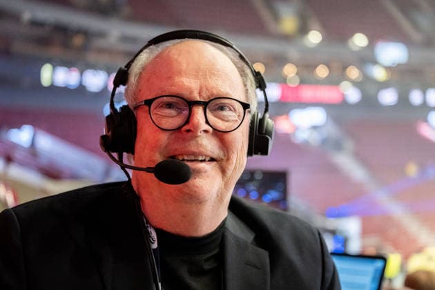 260121 Claes Hellgren, expert commentator of Swedish broadcaster Viaplay ahead the EHF European Handball Championship preliminary round match between the Netherlands and Georgia on January 21, 2026 in Malmö. Photo: Petter Arvidson BILDBYRAN kod PA PA1129 handball handboll handball handbolls-em 2026 nederländerna netherlands georgien ehf european handball championship georgia bbeng Copyright: PETTERxARVIDSON BB260121PA123