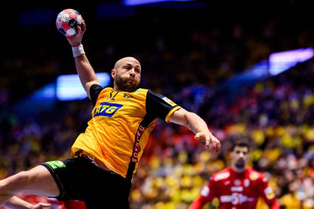 260121 Oscar Bergendahl of Sweden during the EHF European Handball Championship preliminary round match between Sweden and Croatia on January 21, 2026 in Malmö. Photo: Petter Arvidson BILDBYRAN kod PA PA1130 handball handboll handball handbolls-em 2026 sverige sweden croatia kroatien ehf european handball championship sverige bbeng grappa33 sverige sweden *** 260121 Oscar Bergendahl of Sweden during the EHF European Handball Championship preliminary round match between Sweden and Croatia on January 21, 2026 in Malmö Photo Petter Arvidson BILDBYRAN kod PA PA1130 handball handball handballs em 2026 sverige sweden croatia kroatien ehf european handball championship sverige bbeng grappa33 sverige sweden  Copyright: PETTERxARVIDSON BB260121PA162