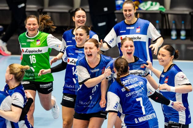 21.01.2026, GER, Handball, Frauen, Saison 2025 2026, Alsco 1.Bl, 14.Spieltag, Thueringer HC - HSG Blomberg-Lippe der HSG Blomberg-Lippe gewinnt beim Thueringer HC ihr Auswärtsspiel 99947 Bad Langensalza Salza Halle Sporthalle Mehrz Thüringen Deutschland