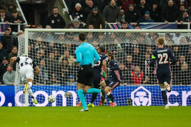 Newcastle United v PSV, UEFA Champions League Yoane Wissa Of Newcastle United (not in shot) scores a GOAL 1-0 during the Newcastle United v PSV Eindhoven UEFA Champions League Round 1 League stage match at St. James Park, Newcastle Upon Tyne, England on 21 January 2026 Credit: Lee Keuneke Every Second Media Editorial use only. All images are copyright Every Second Media Limited. No images may be reproduced without prior permission. Copyright: xIMAGO EveryxSecondxMediax ESM-1768-0034 LeexKeunekex xEveryxSecondxMediax