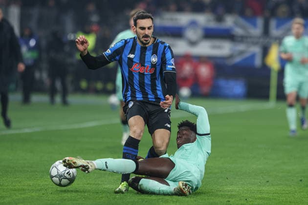Atalanta™s Davide Zappacosta Athletic Bilbao™s Adama Boiro during the Uefa Champions League 25 26 soccer match between Atalanta B.C.and Athletic Club Bilbao at the New Balance Arena in Bergamo, Italy - Wednesday, January 21, 2026. - Soccer .  Copyright: xStefanoxNicoli LaPressex