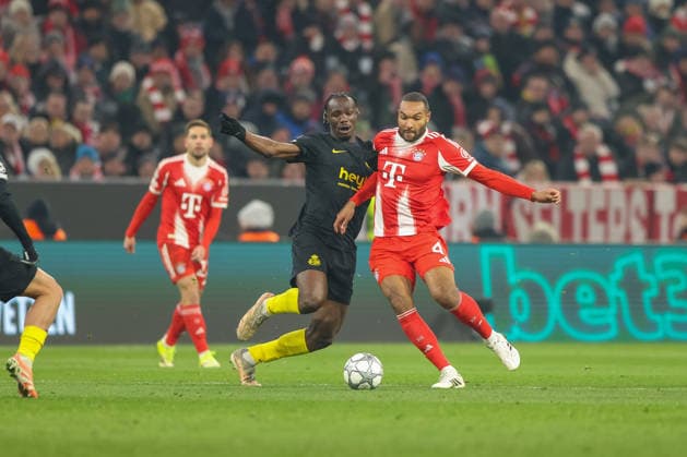 Jonathan Tah (FC Bayern Muenchen, 04) mit Promise David (Royale Union Saint-Gilloise, 12), GER, FC Bayern Muenchen vs. Royale Union Saint-Gilloise, Fussball, UEFA Champions League, Liga-Phase, 7. Spieltag, Saison 2025 2026, 21.01.2026, GER, FC Bayern Muenchen vs. Royale Union Saint-Gilloise, Fussball, UEFA Champions League, Liga-Phase, 7. Spieltag, Saison 2025 2026, 21.01.2026 Muenchen Copyright: xEibner-Pressefoto JennixMaulx EP_JML
