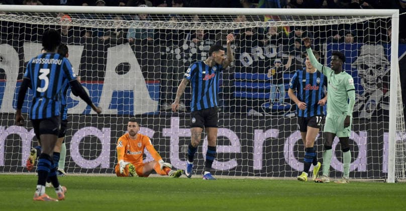 Foto IPP Paolo Bona Bergamo 21 01 2026 UEFA Champions League di Calcio stagione 2025 2026 partita Atalanta-Atletico Bilbao Nella foto Gianluca Scamacca esulta dopo il gol del 1-0 Italy Photo Press Worldwide Copyright italy Italy ITALY  Copyright: xR4924_italyphotopressx