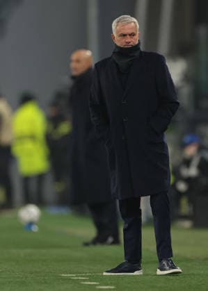 Turin, Italy, 21st January 2026. Jose Mourinho Head coach of SL Benfica looks on during the Juventus vs Benfica UEFA Champions League match at Juventus Stadium, Turin. Picture credit should read: Jonathan Moscrop Sportimage EDITORIAL USE ONLY. No use with unauthorised audio, video, data, fixture lists, club league logos or live services. Online in-match use limited to 120 images, no video emulation. No use in betting, games or single club league player publications. SPI_005_JM_JUVE_BENFICA_UCL SPI-4420-0003