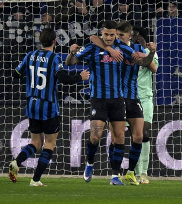 Foto IPP Paolo Bona Bergamo 21 01 2026 UEFA Champions League di Calcio stagione 2025 2026 partita Atalanta-Atletico Bilbao Nella foto Gianluca Scamacca esulta dopo il gol del 1-0 Italy Photo Press Worldwide Copyright italy Italy ITALY  Copyright: xR4924_italyphotopressx