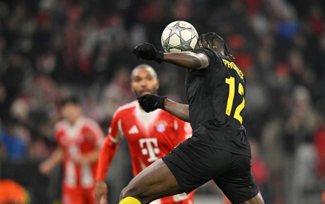 Torschuss Aktion Torchance Promise David R. Union Saint-Gilloise USG (12) FC Bayern Muenchen FCB vs R. Union Saint-Gilloise Spieltag 7 21.01.2026 DFL REGULATIONS PROHIBIT ANY USE OF PHOTOGRAPHS AS IMAGE SEQUENCES AND OR QUASI-VIDEO FC Bayern Muenchen FCB vs R. Union Saint-Gilloise