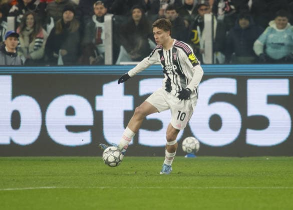 CALCIO - UEFA Champions League - Juventus FC vs SL Benfica Kenan Yildiz of Juventus FC during the Uefa Champions League 2025 26 season football match between Juventus FC and SL Benfica on 21 January 2026 at Allianz Stadium, Turin, Italy. Photo Nderim KACELI Turin Italy  Copyright: xIPAxSport ABACAx