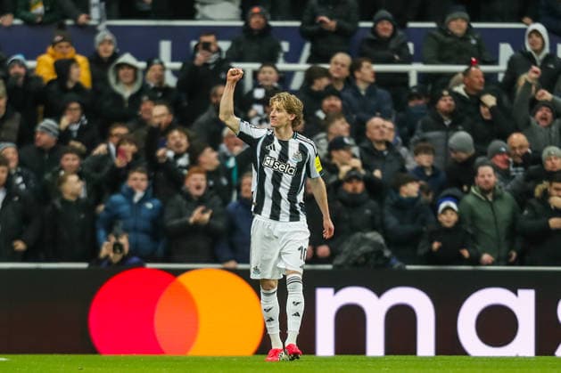Newcastle United v PSV, UEFA Champions League Anthony Gordon Of Newcastle United scores a GOAL 2-0 and celebrates during the Newcastle United v PSV Eindhoven UEFA Champions League Round 1 League stage match at St. James Park, Newcastle Upon Tyne, England on 21 January 2026 Credit: Lee Keuneke Every Second Media Editorial use only. All images are copyright Every Second Media Limited. No images may be reproduced without prior permission. Copyright: xIMAGO EveryxSecondxMediax ESM-1768-0043 LeexKeunekex xEveryxSecondxMediax